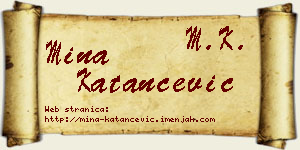 Mina Katančević vizit kartica